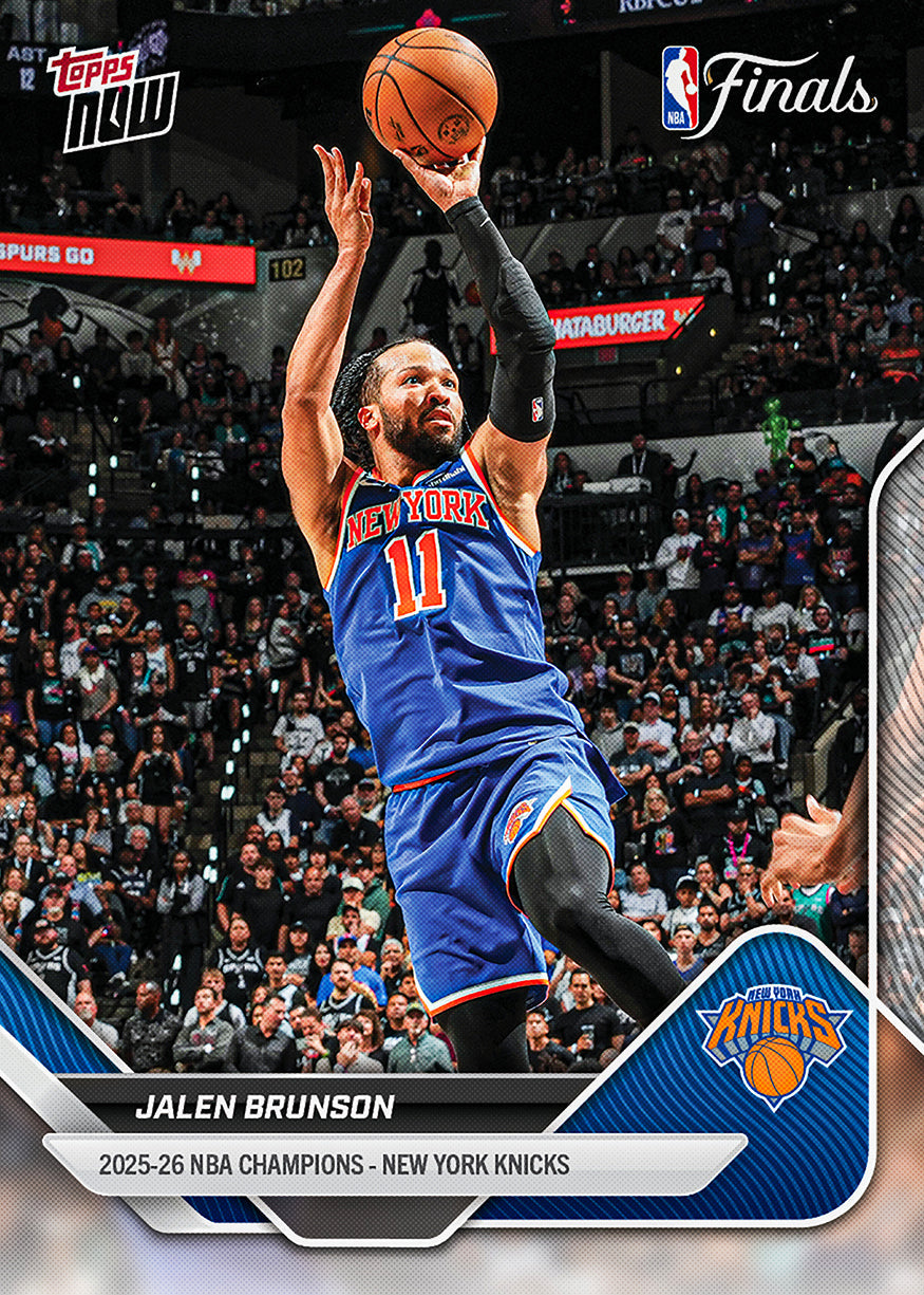 2025-26 Topps Now NBA Finals Champions New York Knicks 16-Card Team Set (Look for (1) SP, Parallel, Auto or Auto Relic)