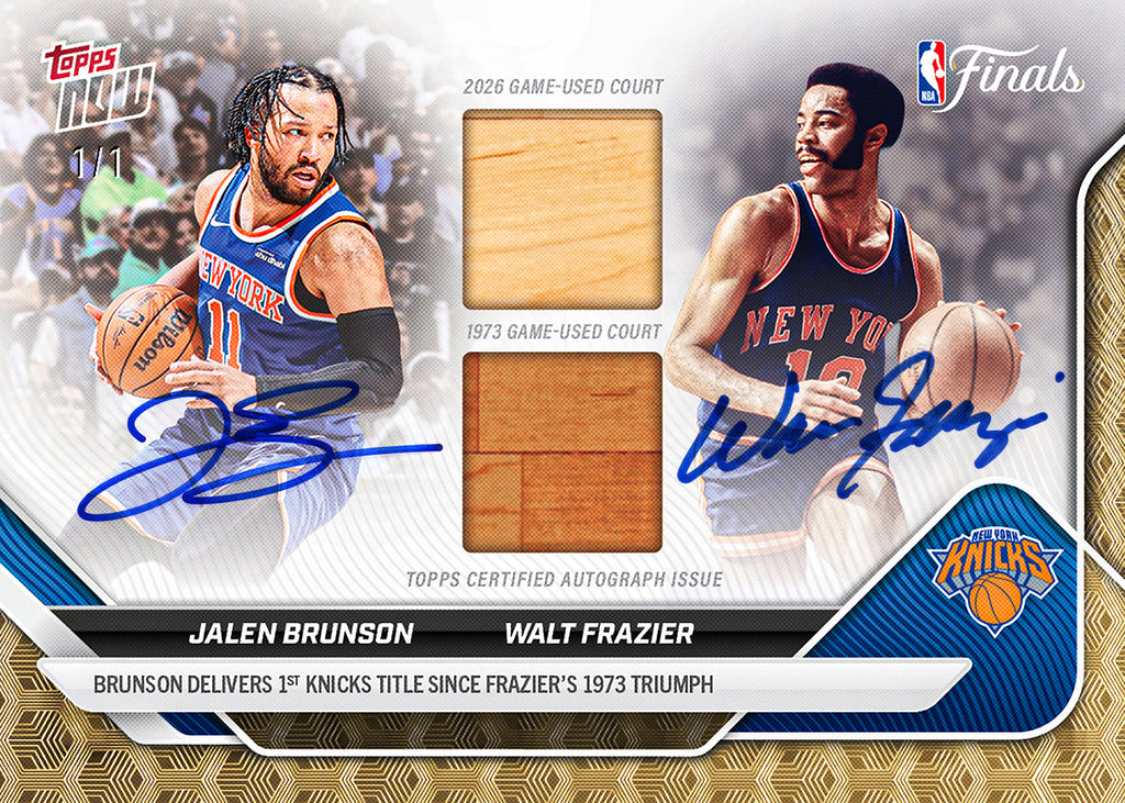 2025-26 Topps Now NBA Finals Champions New York Knicks 16-Card Team Set (Look for (1) SP, Parallel, Auto or Auto Relic)