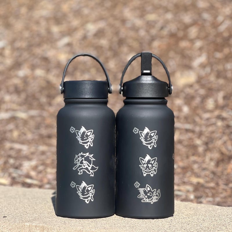 Pokémon-Inspired 22oz Tumbler Drink Bottle Travel Mug w/ Lid