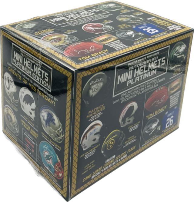 2023 TriStar Hidden Treasures Autographed Mini Football Helmet Platinum Hobby Box