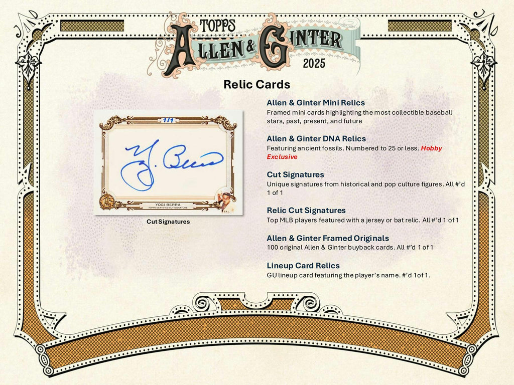 2025 Topps Allen & Ginter Baseball Hobby Pack