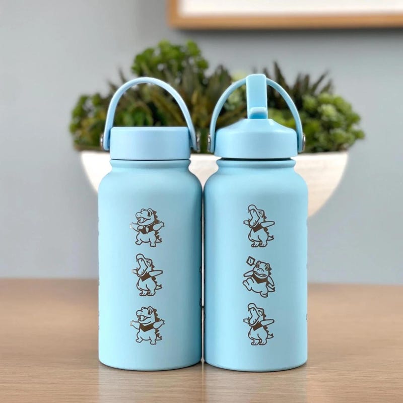Pokémon-Inspired 22oz Tumbler Drink Bottle Travel Mug w/ Lid