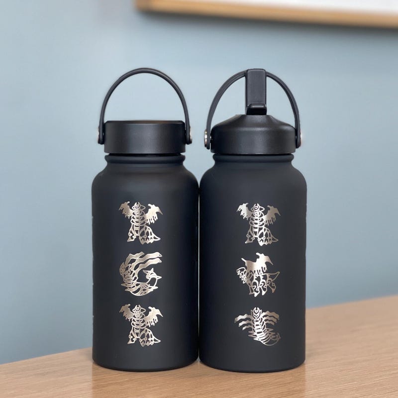 Pokémon-Inspired 22oz Tumbler Drink Bottle Travel Mug w/ Lid
