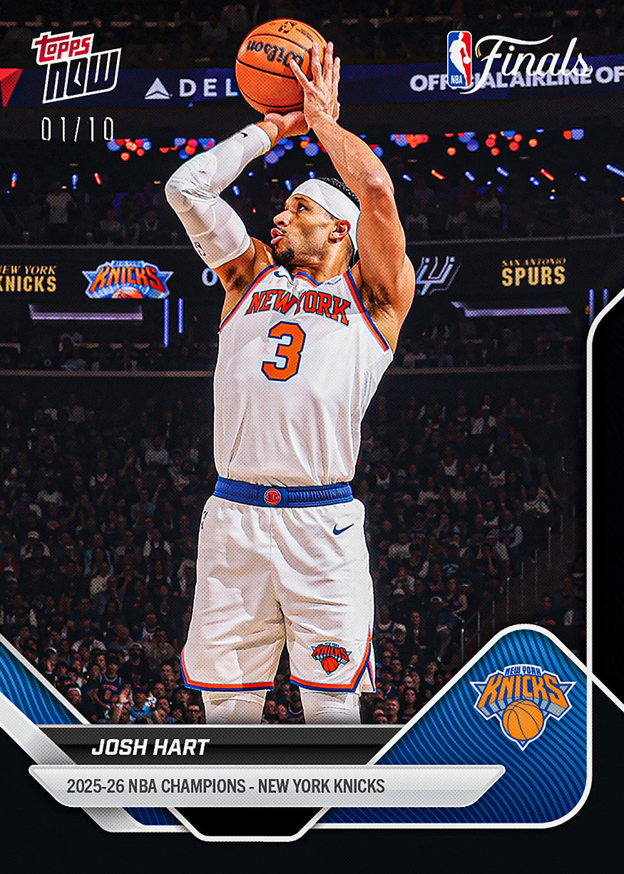 2025-26 Topps Now NBA Finals Champions New York Knicks 16-Card Team Set (Look for (1) SP, Parallel, Auto or Auto Relic)