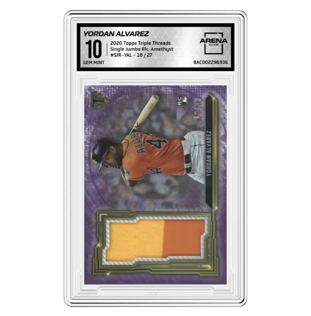 2020 Topps Triple Threads YORDAN ALVAREZ Single Jumbo Relic Amethyst #SJR-YAL /27 Arena Club 10 (Consignment)