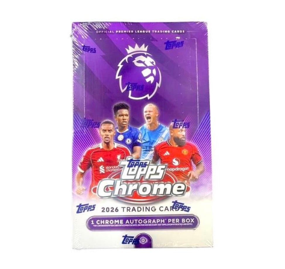2026 Topps Chrome Premier League EPL Soccer Hobby Pack