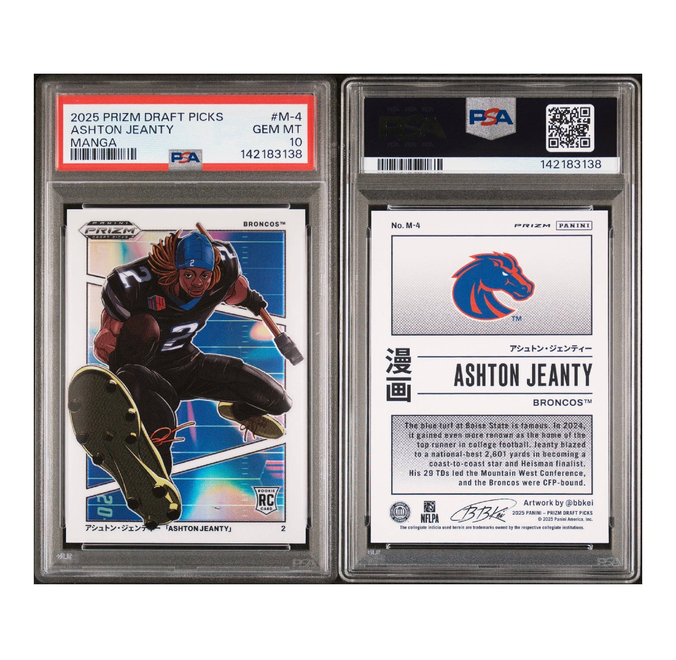 2025 PANINI PRIZM DRAFT PICKS MANGA #M-4 ASHTON JEANTY PSA 10 GEM MINT (TSR)