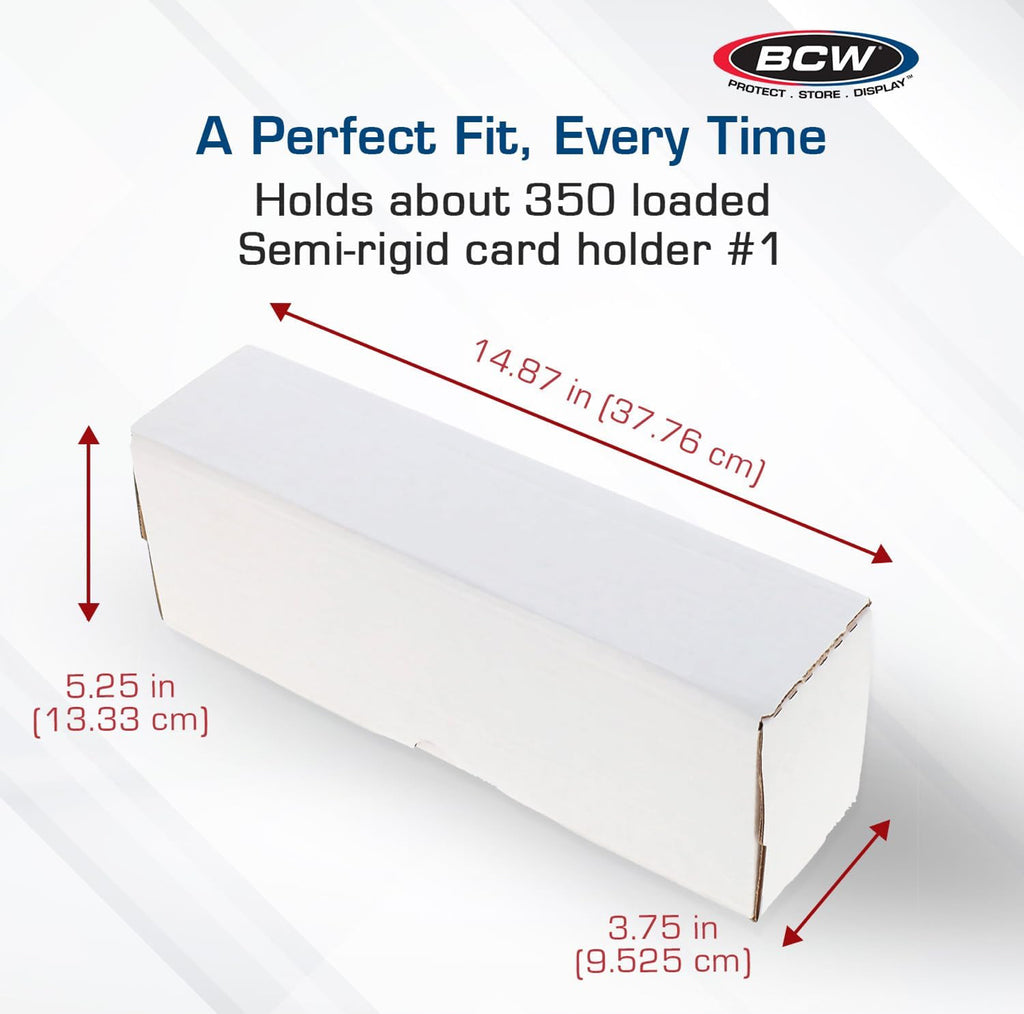 BCW 14-Inch White Card Holder Storage Box (Holds 350 Semi-Rigid #2 or 45 Magnetic Cards Holders)