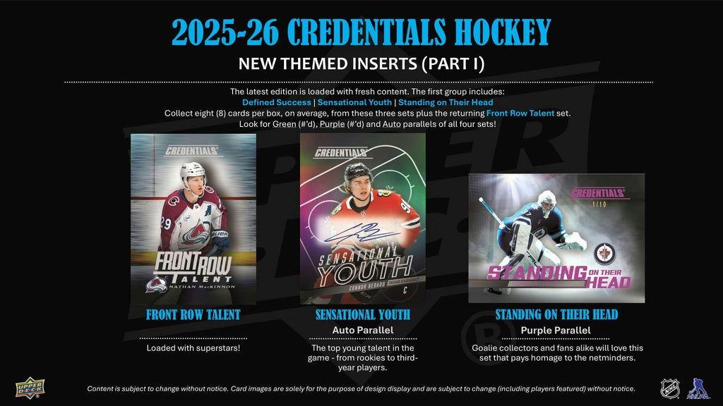 2025-26 Upper Deck Credentials Hockey Hobby Box