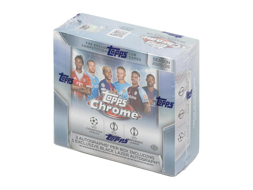 2025-26 Topps Chrome UEFA Club Competitions Soccer Hobby Box