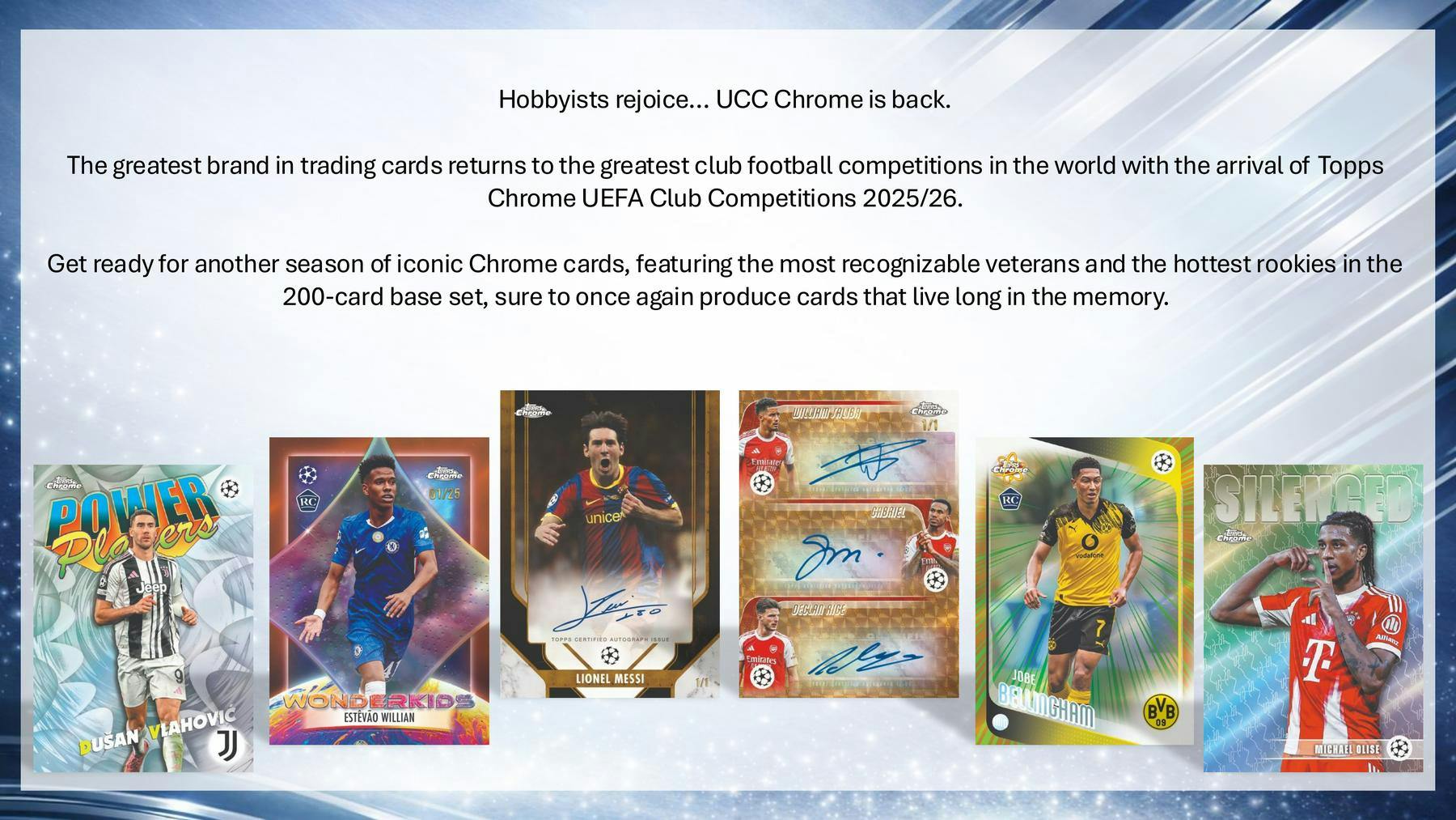 2025-26 Topps Chrome UEFA Club Competitions Soccer Blaster Box (5/7)