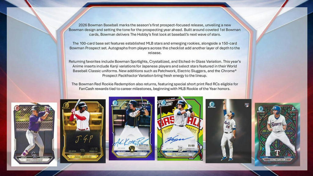 2026 Bowman Baseball Hobby Box (5/13)