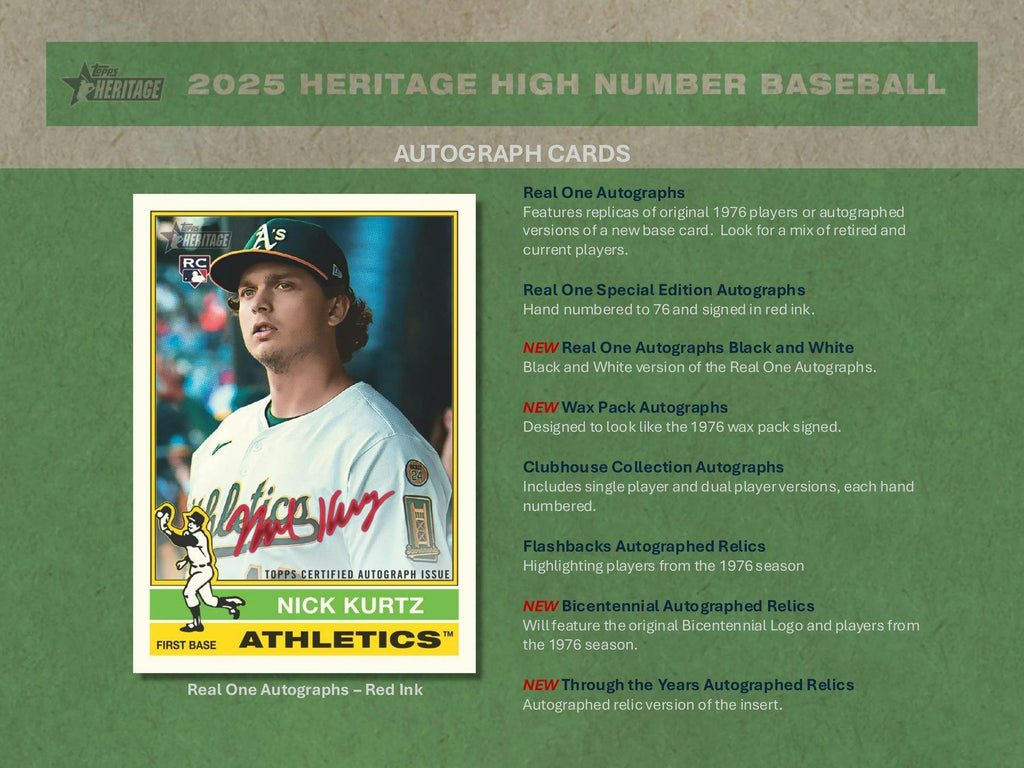 2025 Topps Heritage High Number Baseball Hobby Box (12/17)