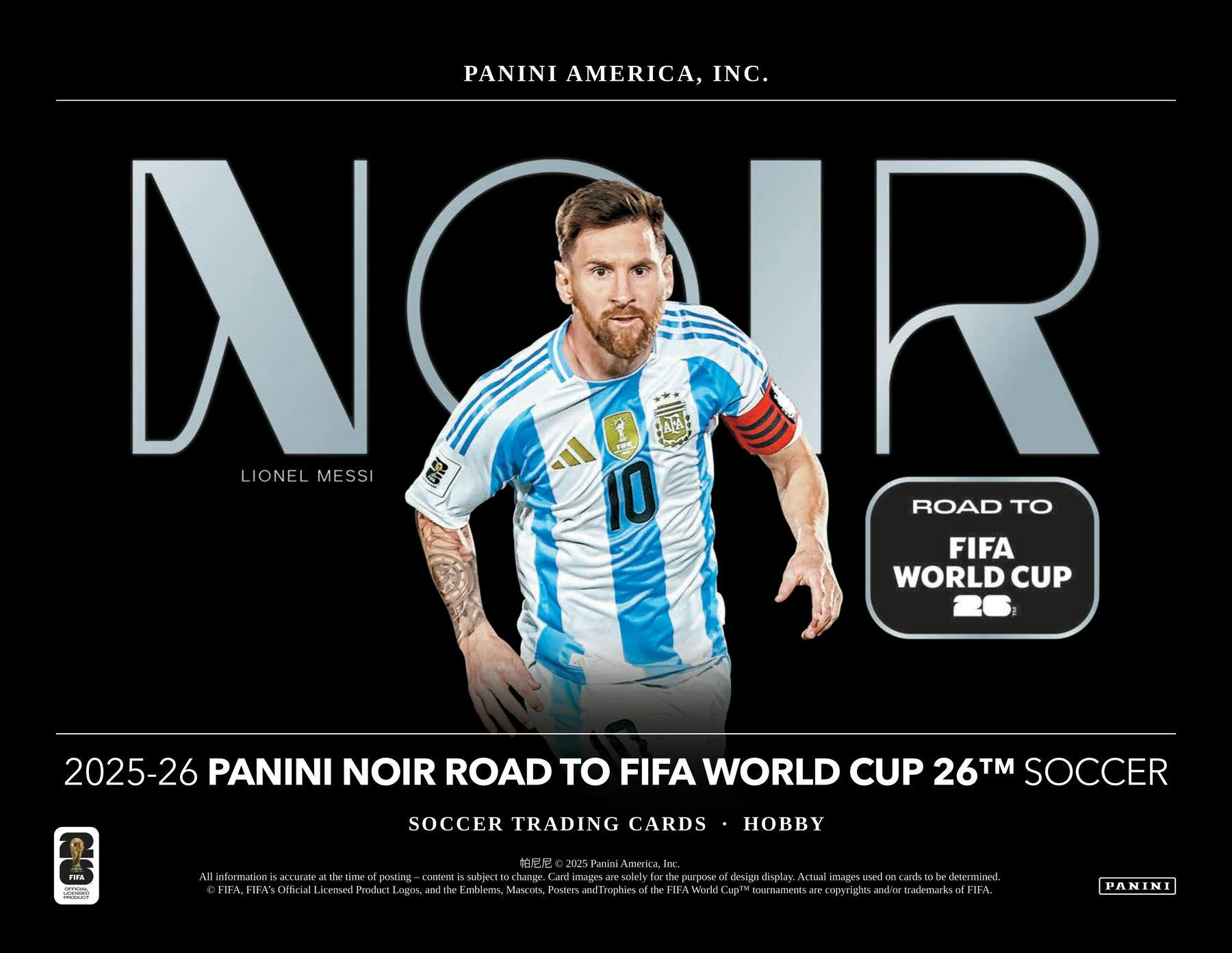 2025-26 Panini Noir Road to FIFA World Cup Soccer Hobby Box