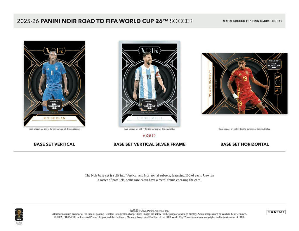 2025-26 Panini Noir Road to FIFA World Cup Soccer Hobby Box