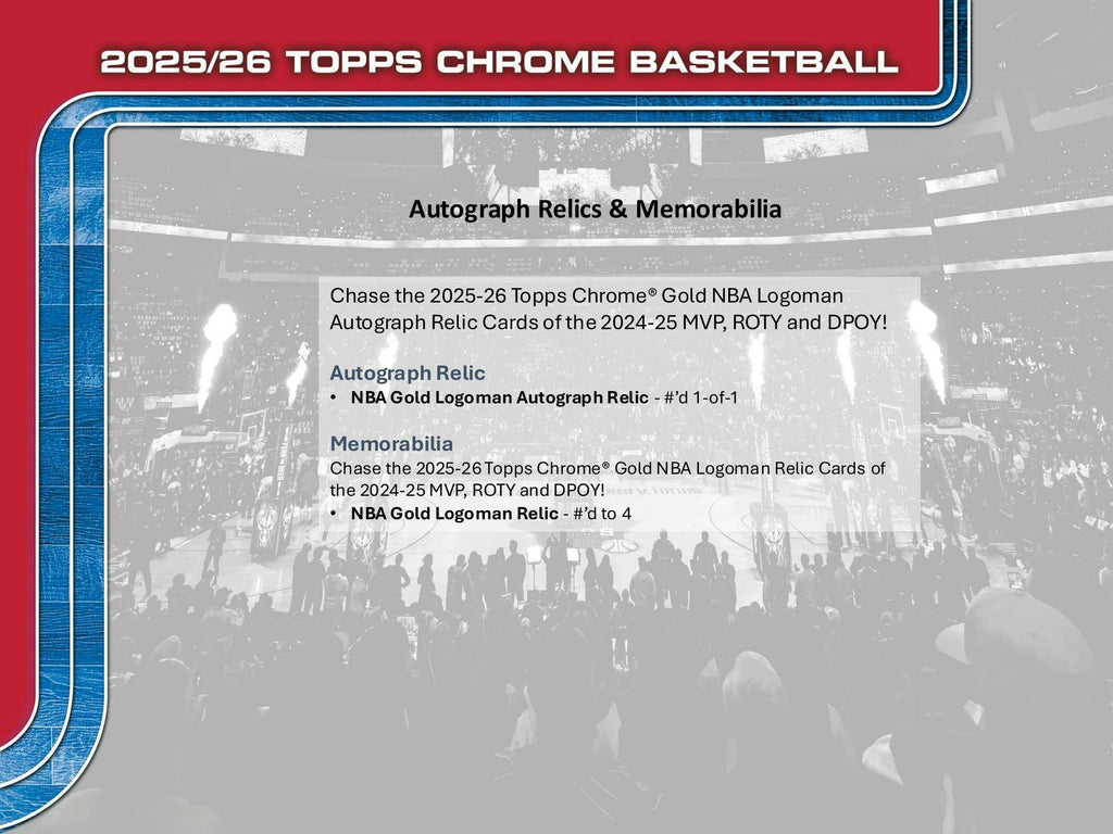 2025-26 Topps Chrome Basketball Mega Box (12/18)