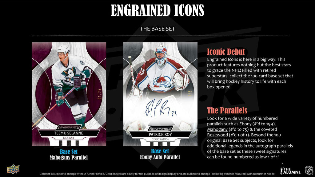 2024-25 Upper Deck Engrained Icons Hockey Hobby Box (12/17)
