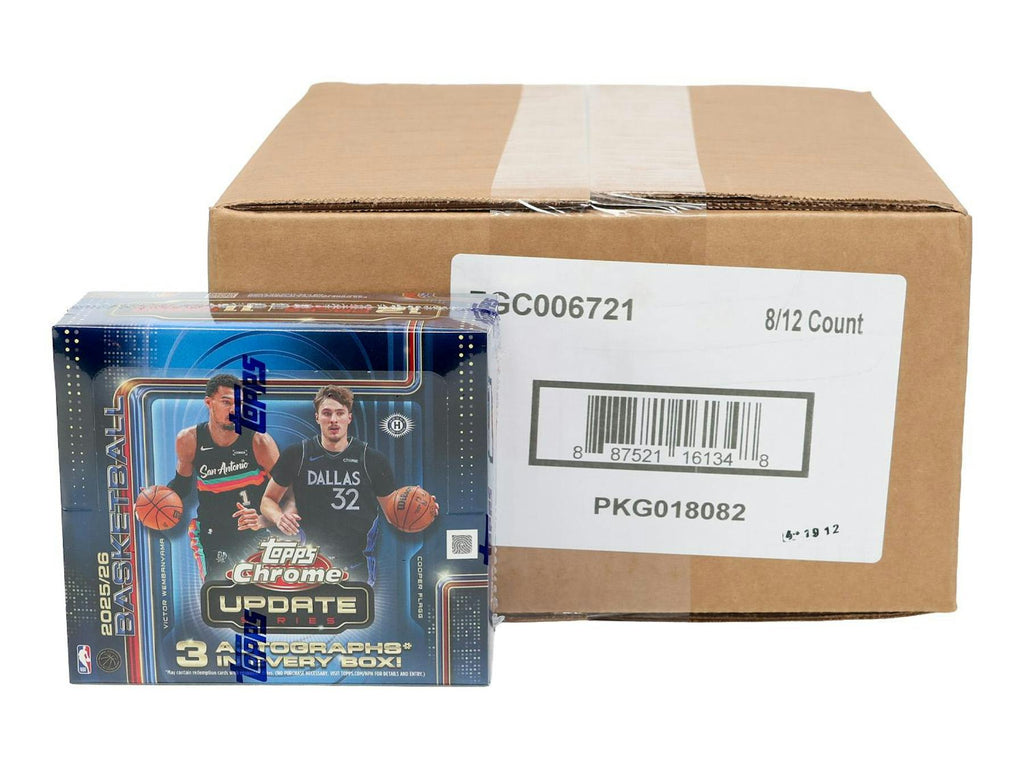 2025-26 Topps Chrome Update
Series Basketball Hobby Jumbo 8-Box Case (8/6)