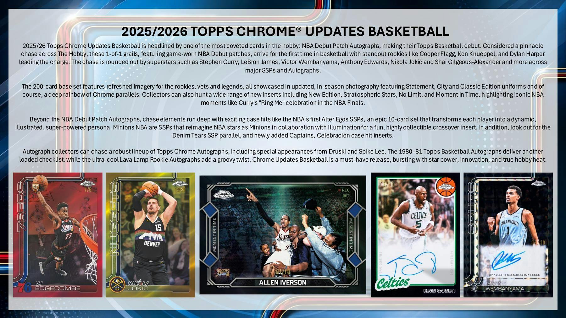 2025-26 Topps Chrome Update Series Basketball Mega Box (8/6)
