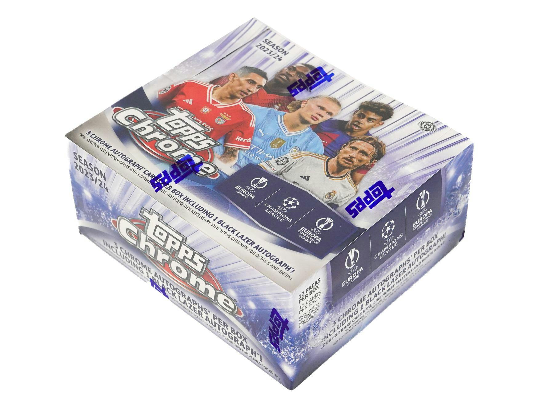 2023-24 Topps Chrome UEFA Club Competitions Soccer Hobby Jumbo Pack
