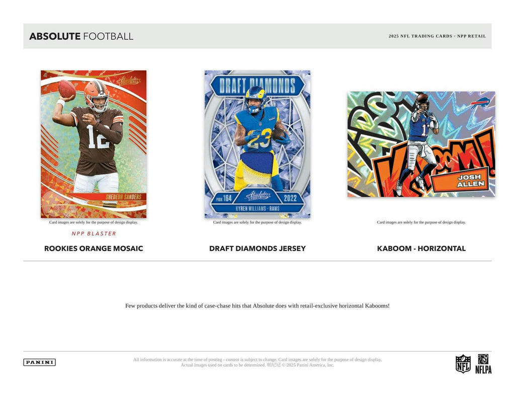 2025 Panini Absolute Football Mega Box (Black Parallels) (11/28/25)