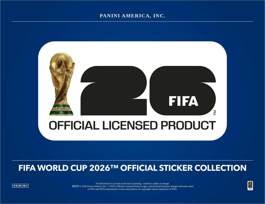 2026 Panini FIFA World Cup Soccer 25-Pack Sticker Box (U.S. Version)