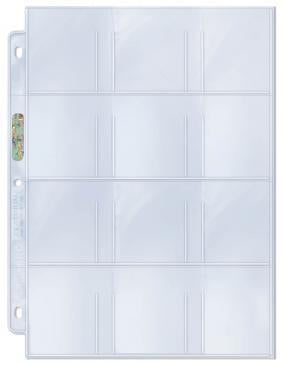Ultra Pro Platinum Hologram Small 12-Pocket Pages - 3-Holes, 2-1/4" x 2-1/2"