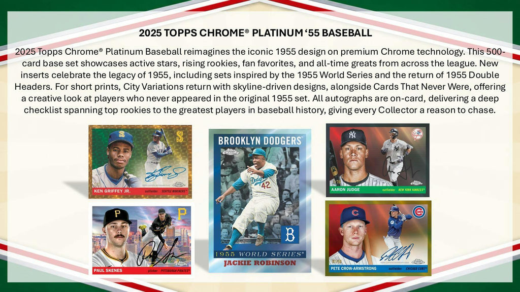 2025 Topps Chrome Platinum '55 Baseball Hobby Pack