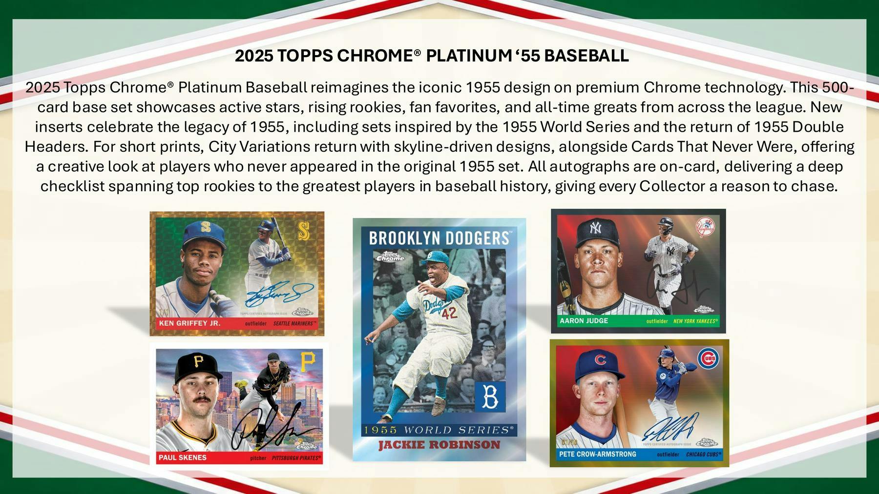2025 Topps Chrome Platinum '55 Baseball Hobby Pack