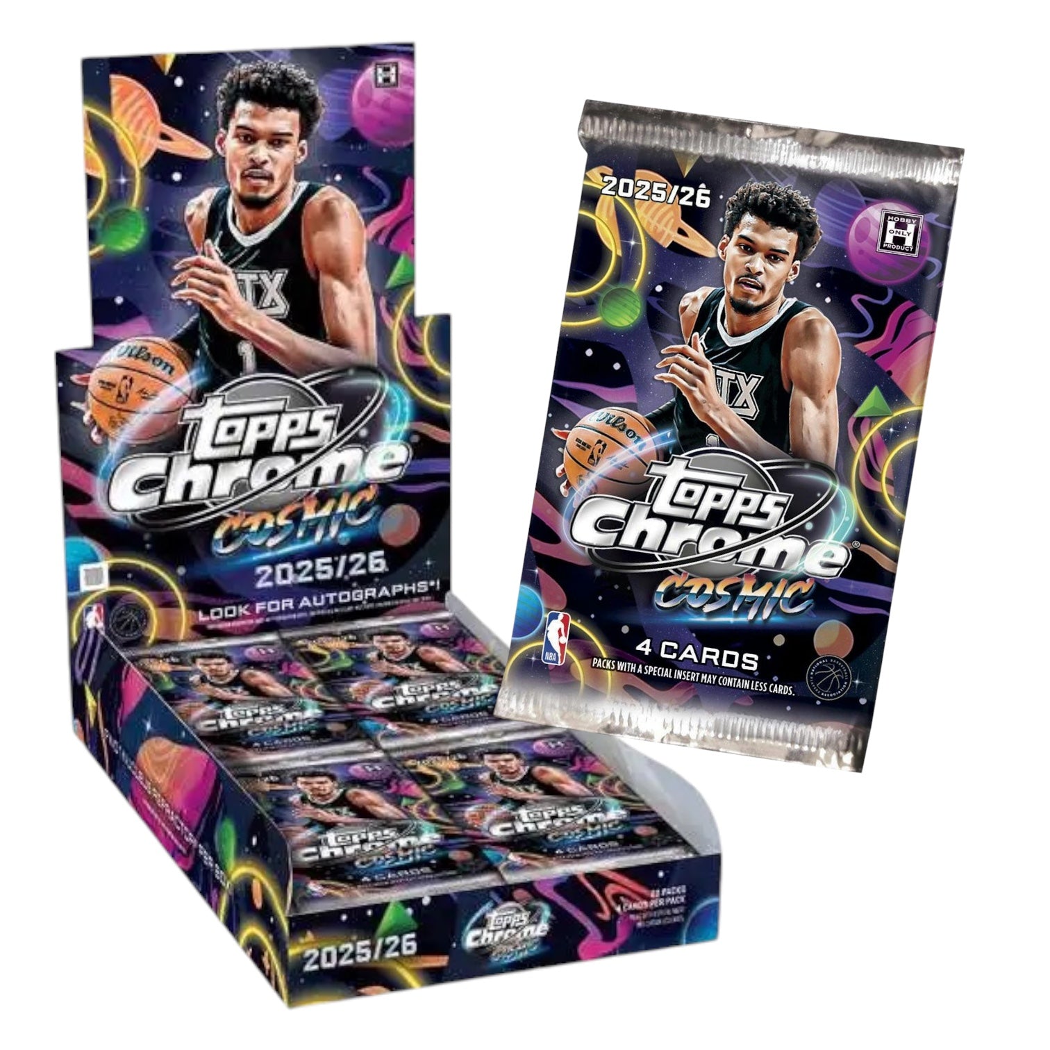 2025-26 Topps Cosmic Chrome Basketball Hobby Pack (4/29)