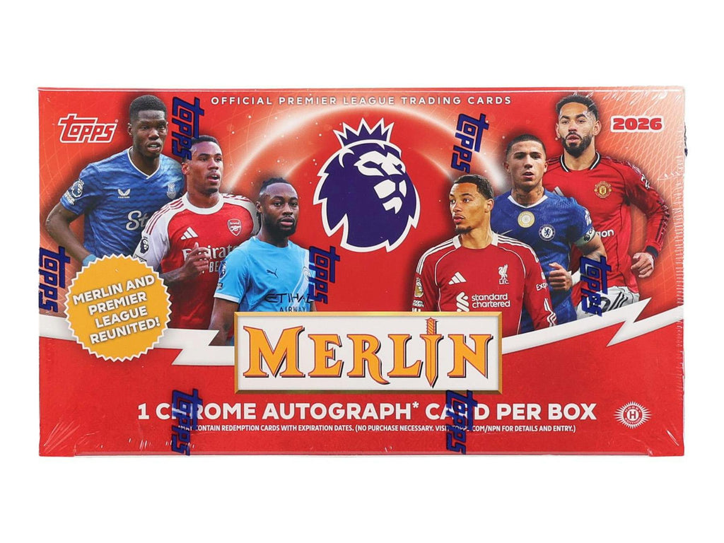 2025-26 Topps Merlin EPL English Premier League 12-Box Hobby Case (Presell 6/11)