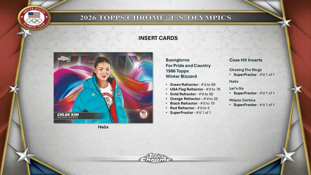 2026 Topps Chrome U.S. Olympics 7-Pack Blaster Box