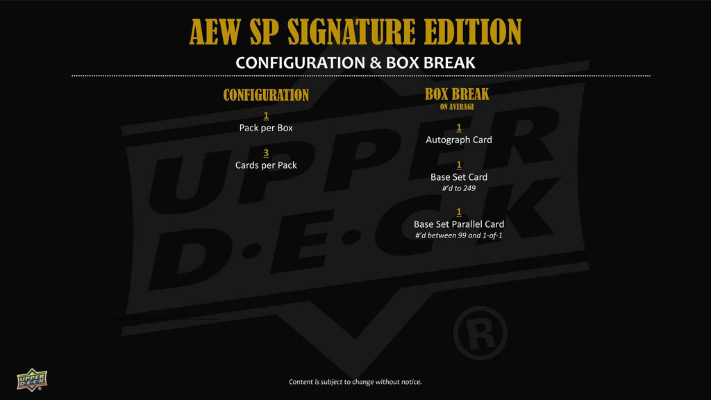 2025 Upper Deck SP Signature Edition AEW Wrestling Hobby Box (1/14)