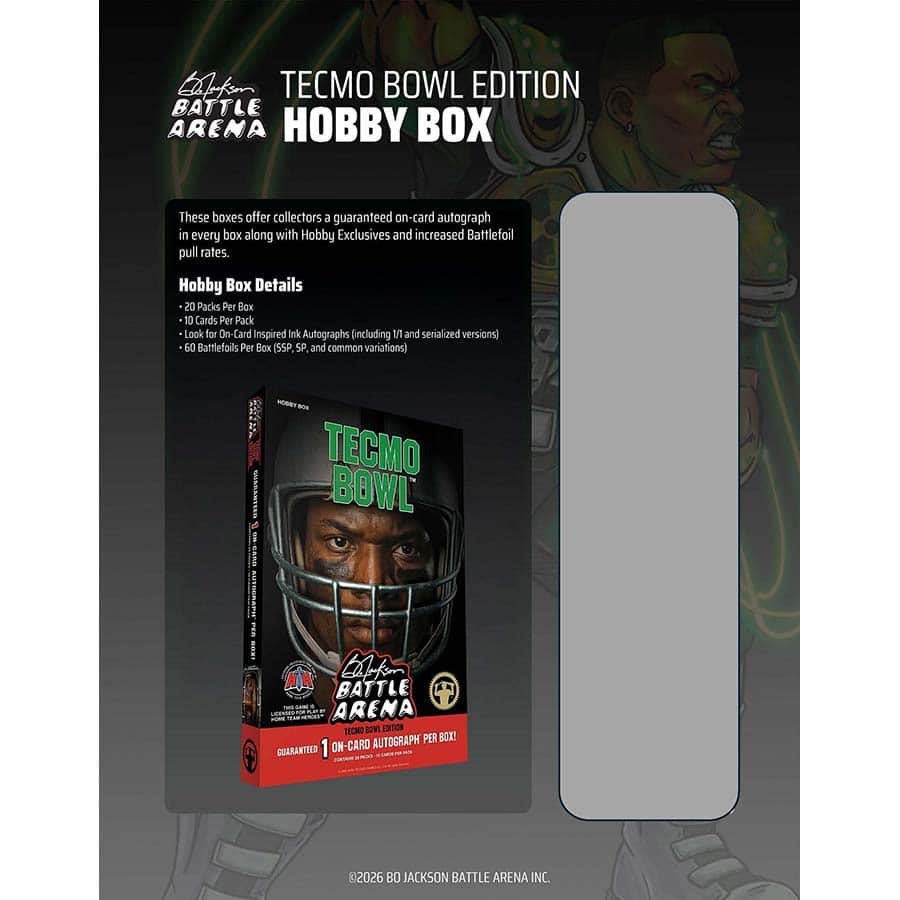 2026 Bo Jackson Battle Arena Tecmo Bowl Edition 6-Box Hobby Case (6/18)