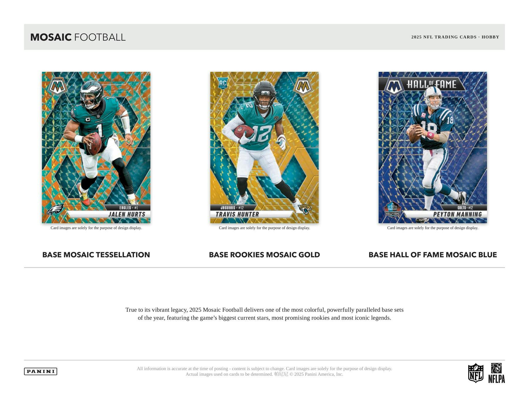 2025 Panini Mosaic Football Hobby Box (11/7)