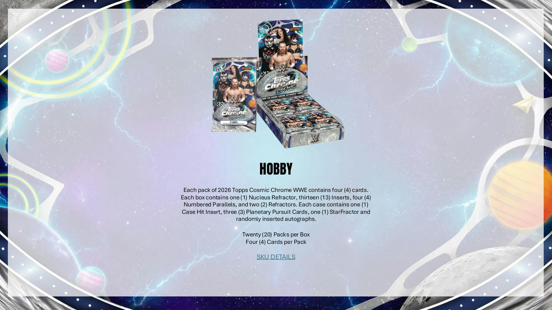 2026 Topps Cosmic Chrome WWE Wrestling Hobby Box (6/4)