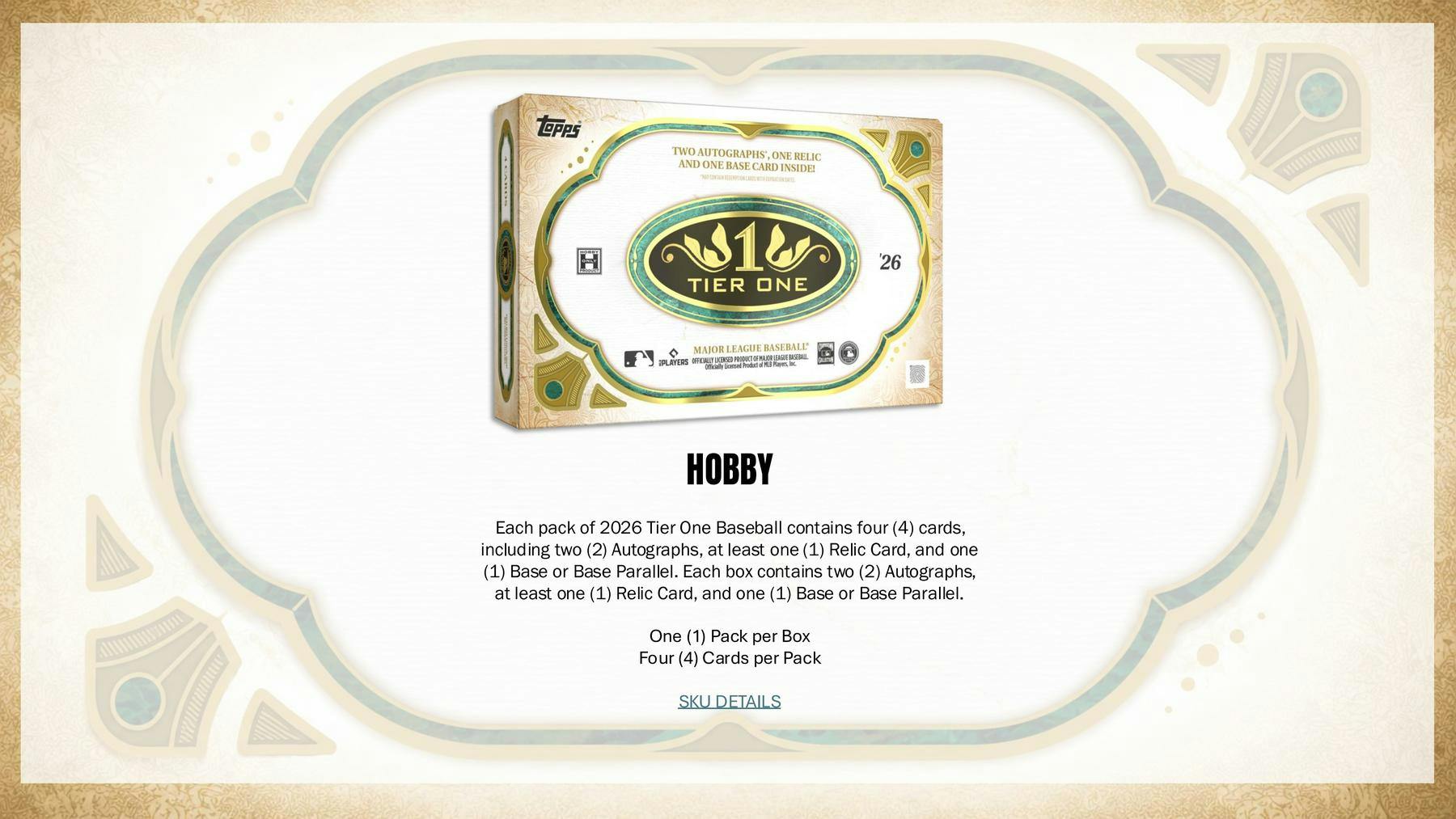 2026 Topps Tier One Baseball Hobby Box (6/24)
