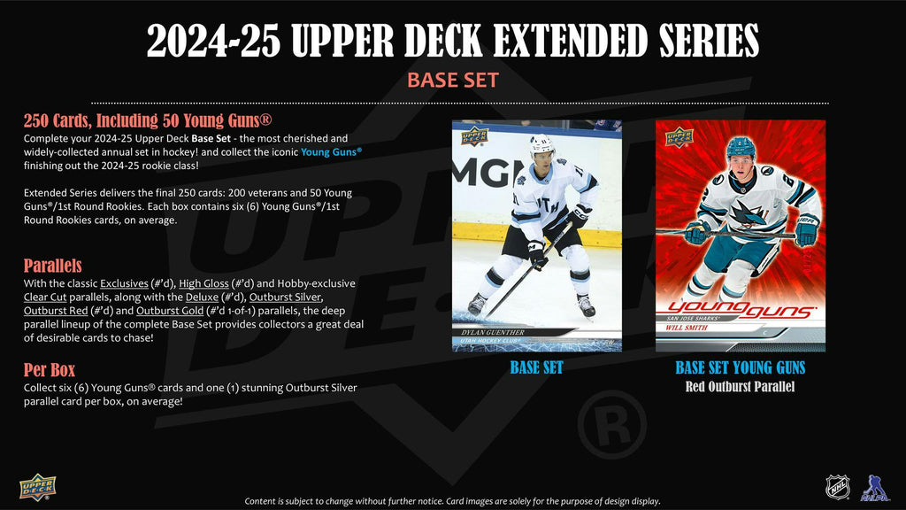2024-25 Upper Deck Extended Series Hockey Hobby Box (5/29)