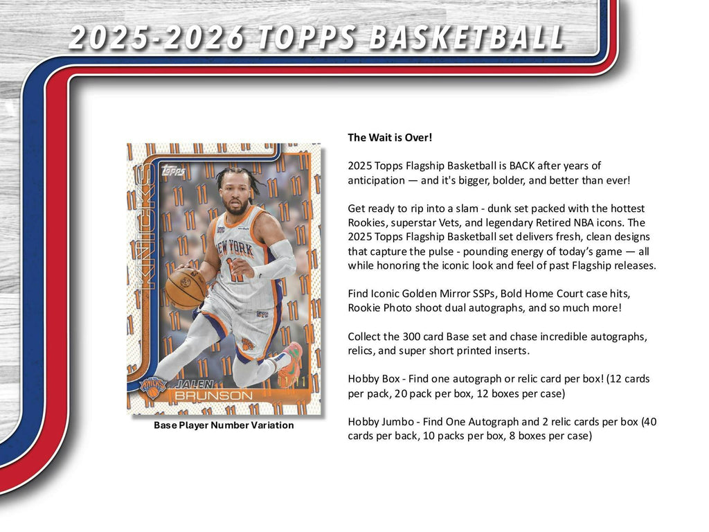 2025-26 Topps Basketball Hobby Pack (10/23)