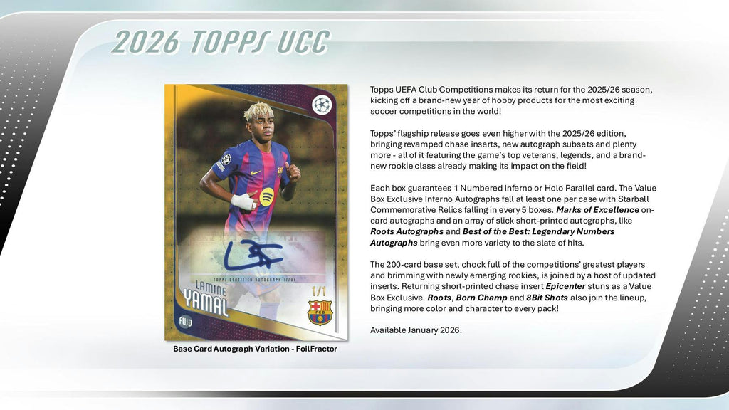 2025-26 Topps UEFA Club Competitions Soccer 7-Pack Blaster Box