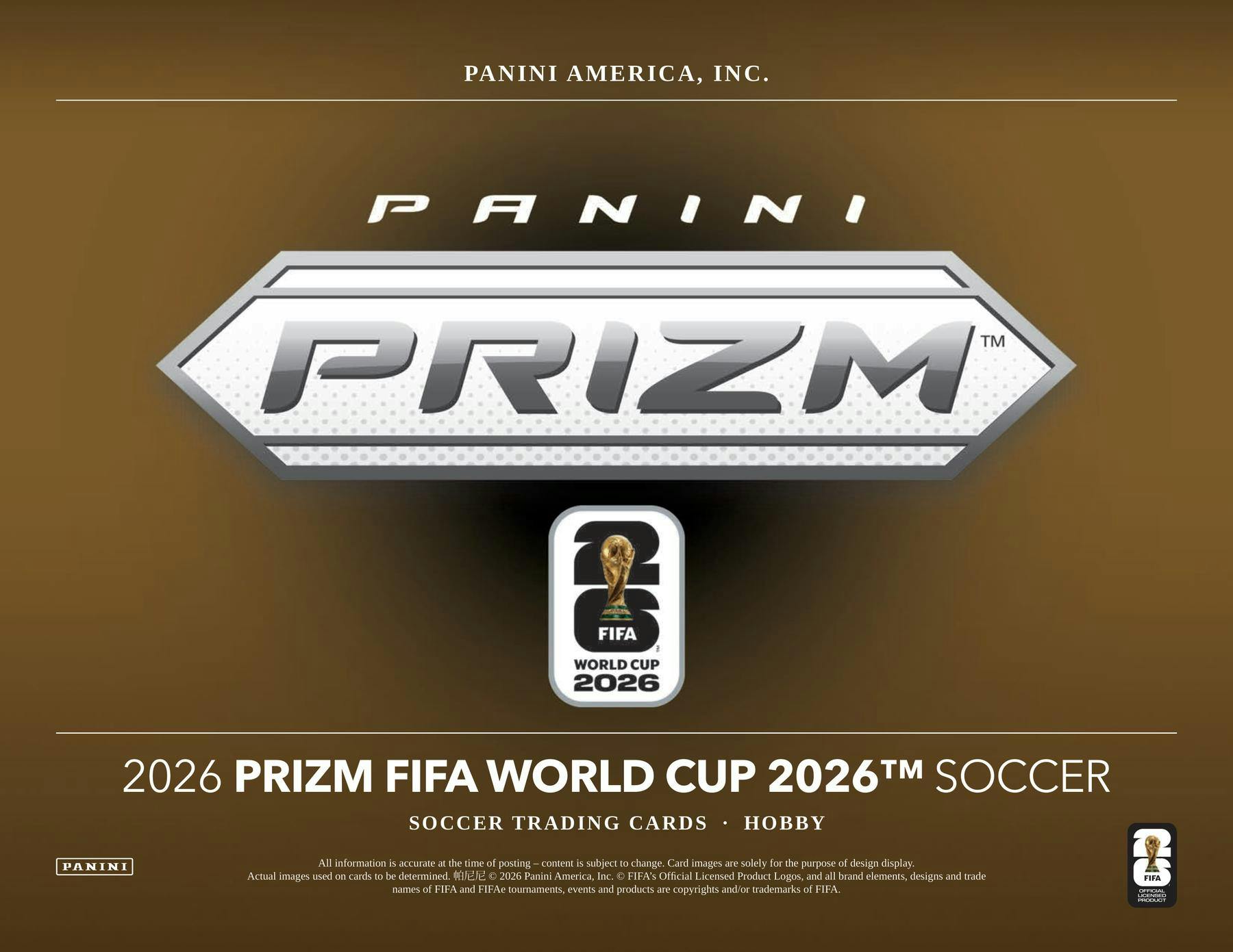 2026 Panini Prizm FIFA World Cup Soccer Hobby Box