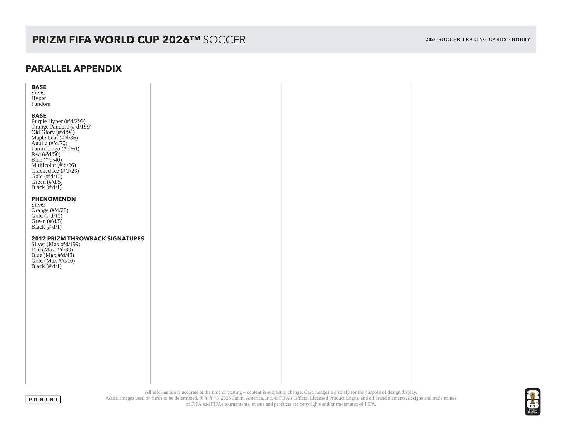 2026 Panini Prizm FIFA World Cup Soccer Hobby Box