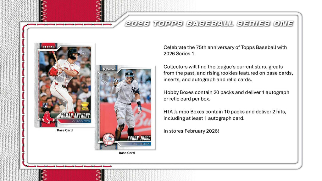 2026 Topps Series 1 Baseball 6-Pack Blaster Box (2/11)