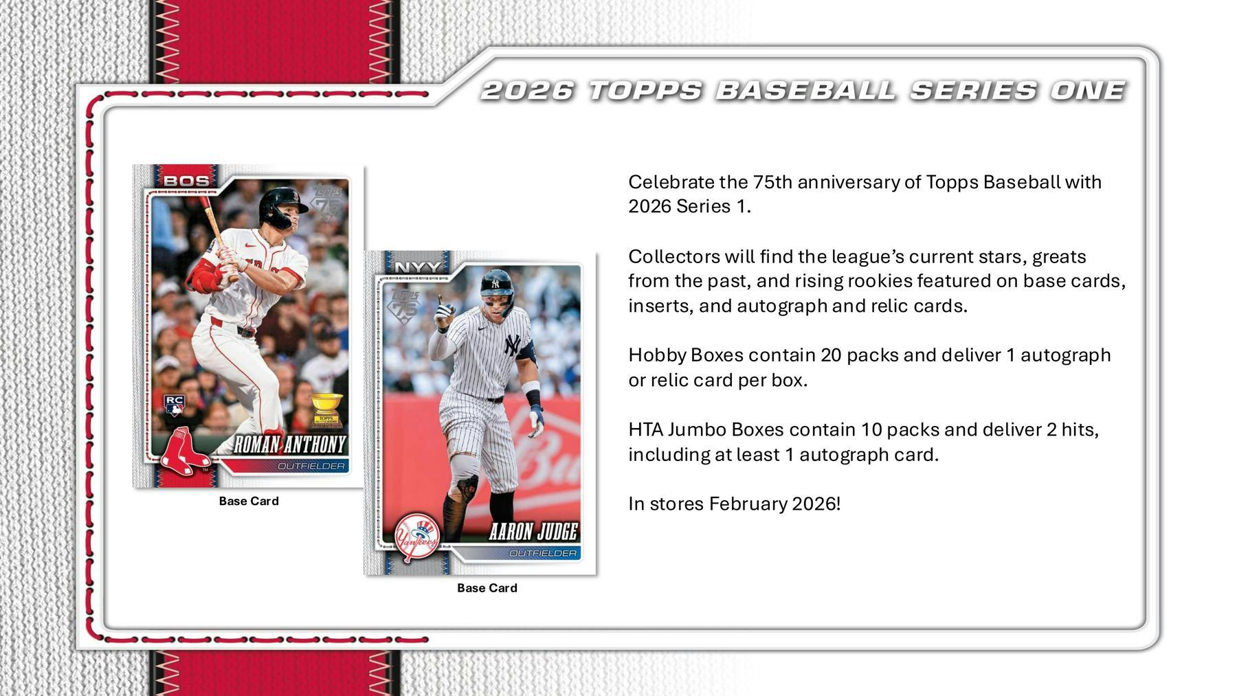 2026 Topps Series 1 Baseball 6-Pack Blaster Box (2/11)