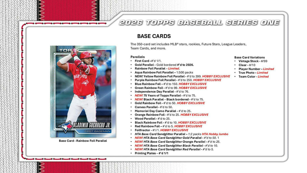 2026 Topps Series 1 Baseball 6-Pack Blaster Box (2/11)