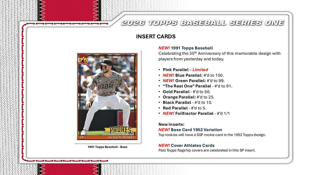 2026 Topps Series 1 Baseball 6-Pack Blaster Box (2/11)