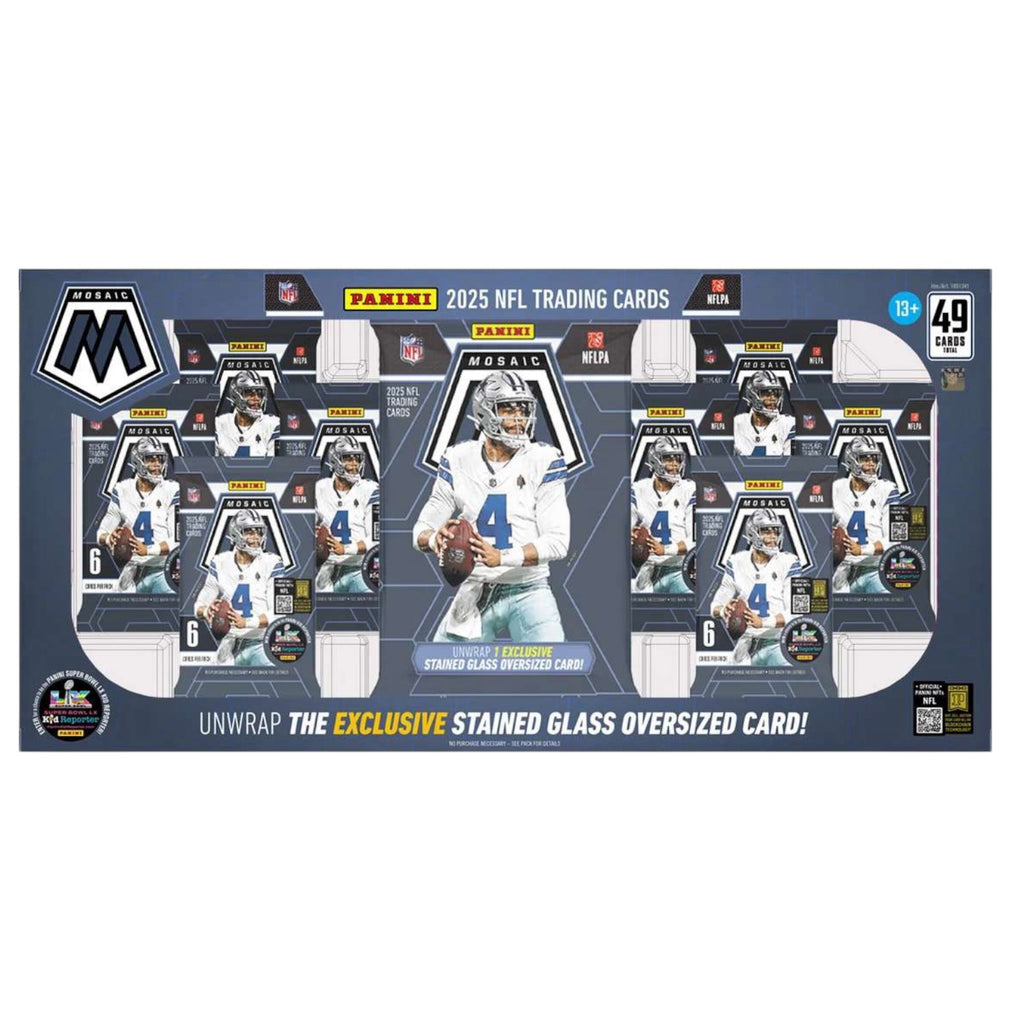 2025 Panini Mosaic Football Exclusive Trading Card Super Box