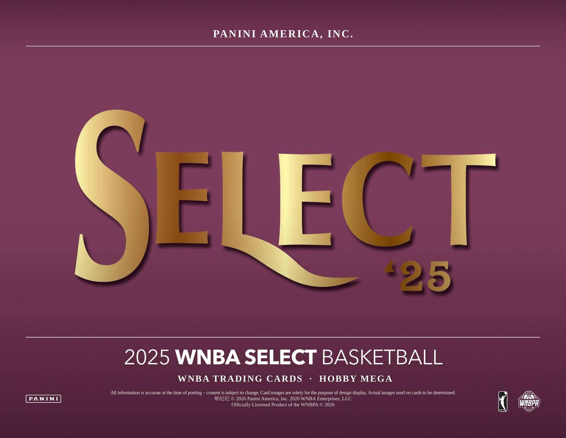 2025 Panini Select WNBA Basketball Mega Hobby Box (Green Ice Prizm) (6/3)