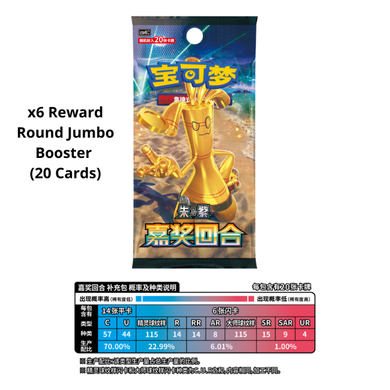 Pokémon TCG: Scarlet & Violet - Chinese Reward Round 6-Pack Jumbo Booster Box (CSV4C) (嘉奖回合) (7/18/25)