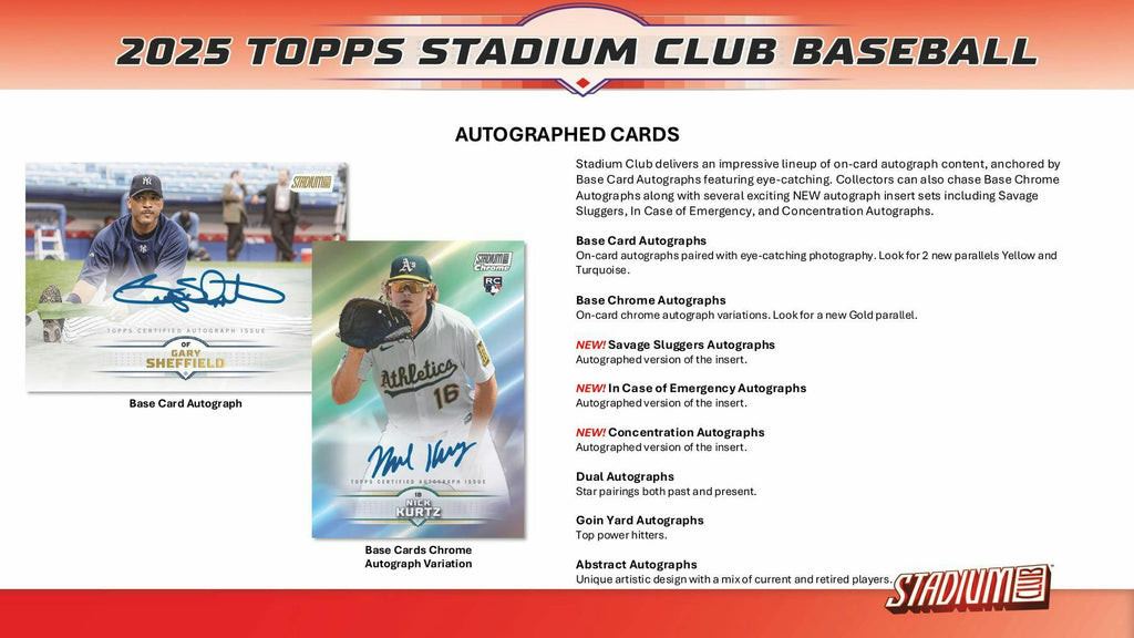 2025 Topps Stadium Club Baseball Hobby Pack (2/18)